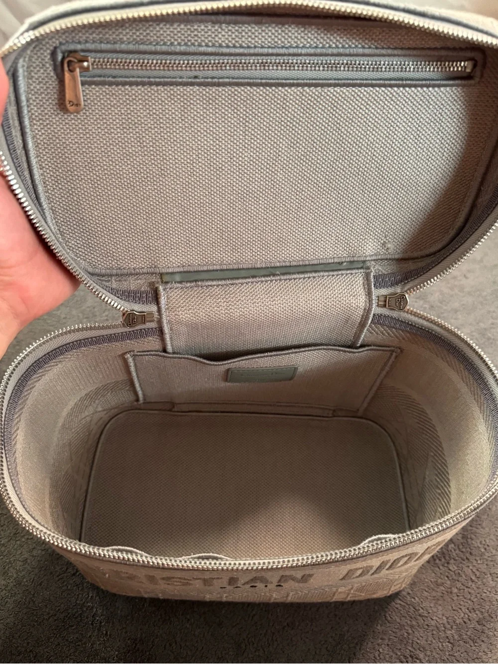 Dior Embroidered Canvas Vanity Case
